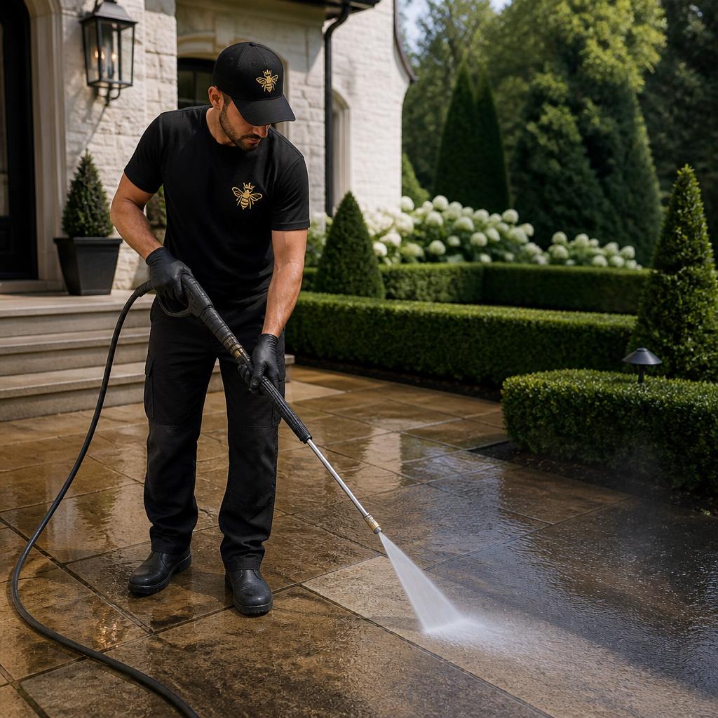 Pressure Washing — Stone patio restoration